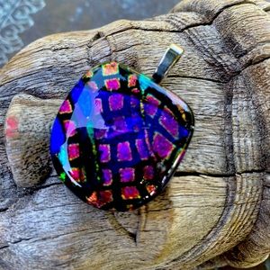 Handmade dichroic pendant
